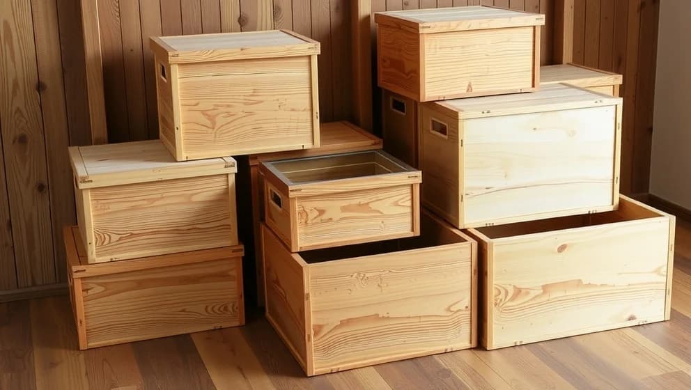 Förvaringslåda i trä som håller länge