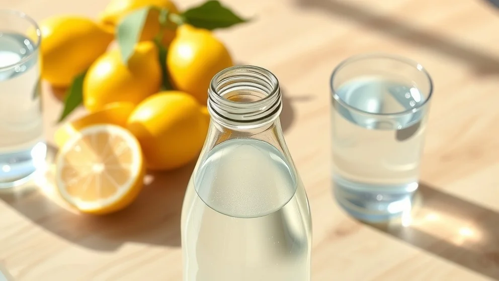 Glasflaska med snäpplock för hemmet