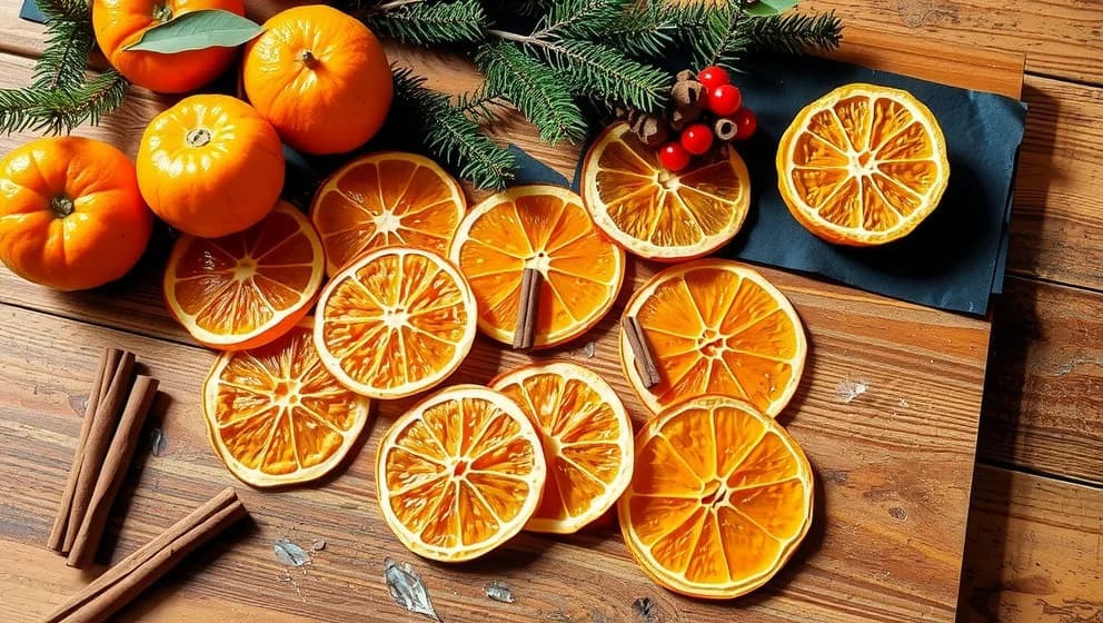 Gör dina egna torkade apelsinskivor till julpynt