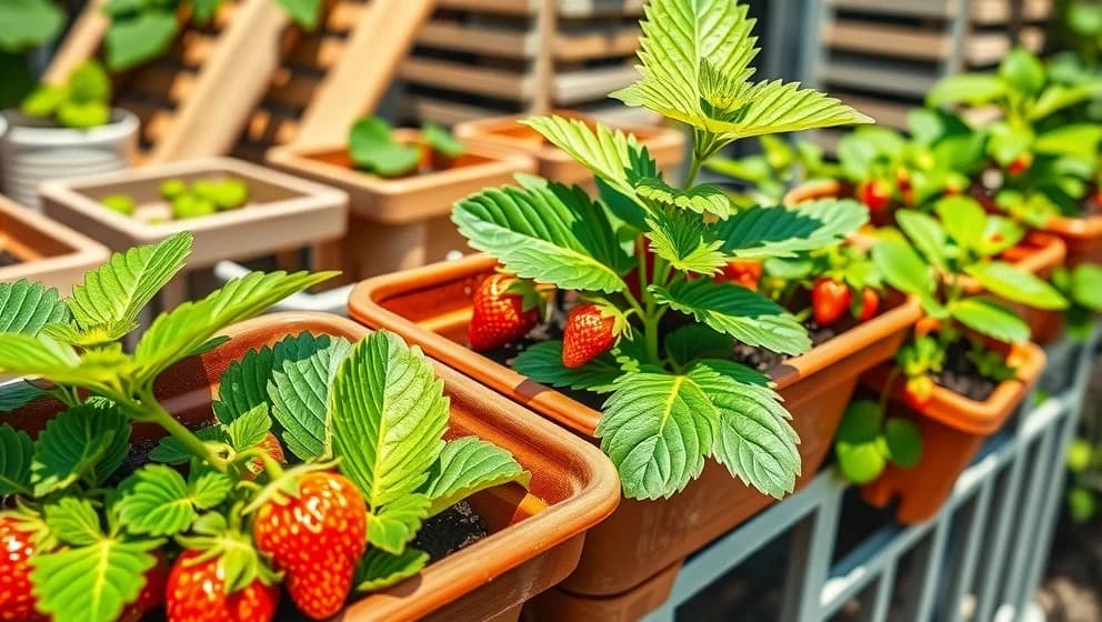 Jordgubbar i kruka växer enkelt hemma