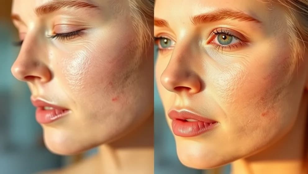 Koppling ansikte före och efter