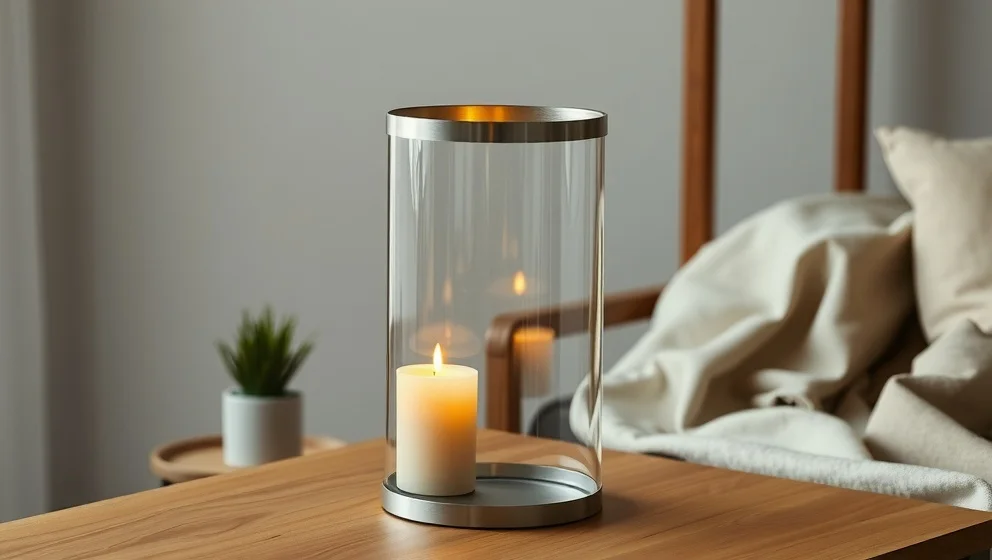 Ljuslykta glas cylinder för hemmet