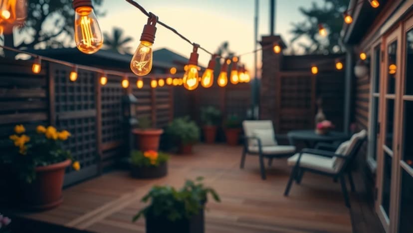 Ljusslinga glödlampor utomhus för trädgården