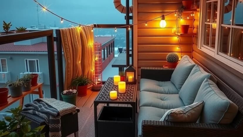 Mysig balkong inspiration för hemmet