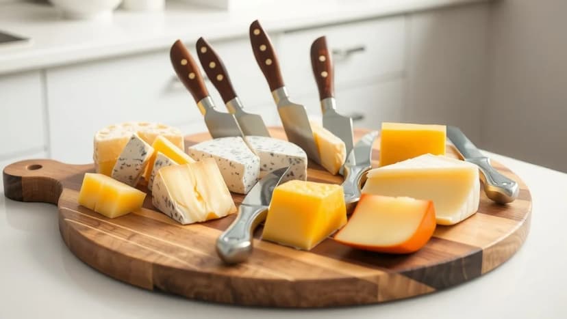 Ostbricka med knivar som du behöver hemma