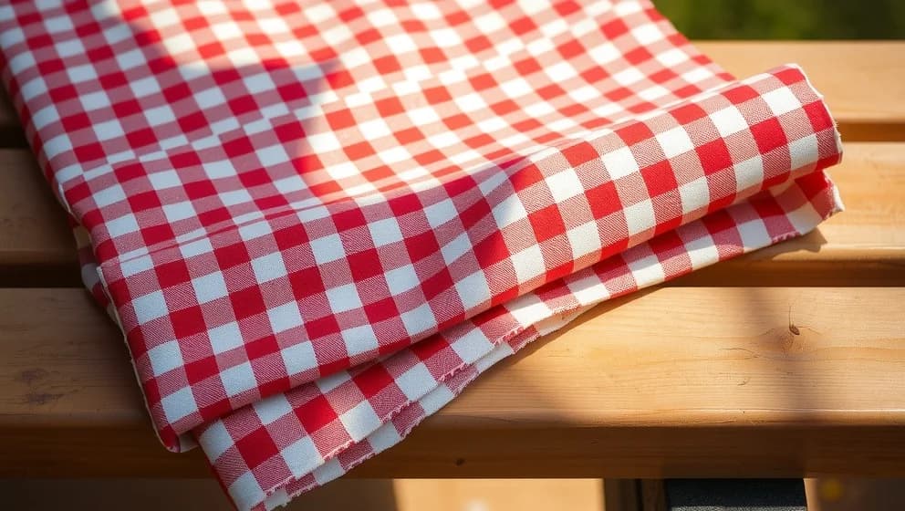 Röd rutig duk och dess historia