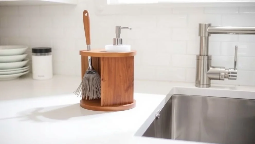 Ställ för diskborste och diskmedel